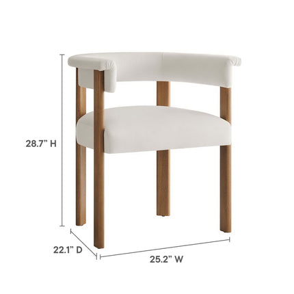 Modway EEI-6775 Imogen Performance Velvet Barrel Dining Chairs Set of 2 Modway