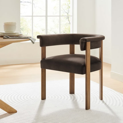 Modway EEI-6775 Imogen Performance Velvet Barrel Dining Chairs Set of 2 Modway