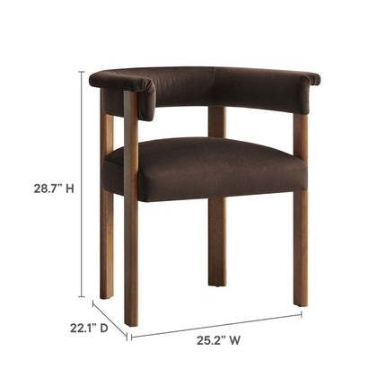 Modway EEI-6775 Imogen Performance Velvet Barrel Dining Chairs Set of 2 Modway