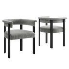Heathered Weave Gray Black / Fabric Upholstered