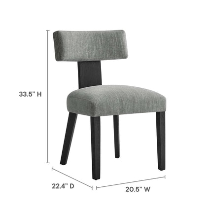 Modway EEI-6777 Nalani Fabric Upholstered Dining Chairs Set of 2 Modway