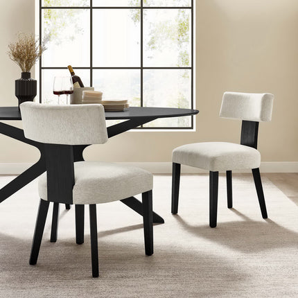 Modway EEI-6777 Nalani Fabric Upholstered Dining Chairs Set of 2 Modway