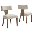Heathered Weave Ivory Deep Brown / Fabric Upholstered