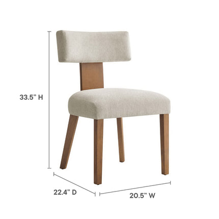 Modway EEI-6777 Nalani Fabric Upholstered Dining Chairs Set of 2 Modway