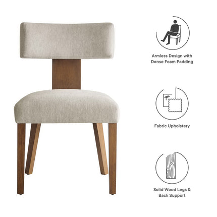 Modway EEI-6777 Nalani Fabric Upholstered Dining Chairs Set of 2 Modway