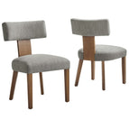 Heathered Weave Wheat Deep Brown / Fabric Upholstered