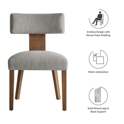 Modway EEI-6777 Nalani Fabric Upholstered Dining Chairs Set of 2 Modway