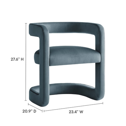 Modway EEI-6778 Winslow Performance Velvet Barrel Accent Chair Modway