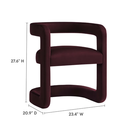 Modway EEI-6778 Winslow Performance Velvet Barrel Accent Chair Modway