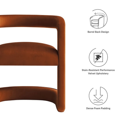 Modway EEI-7052 Winslow Barrel Performance Velvet Dining Chair Modway