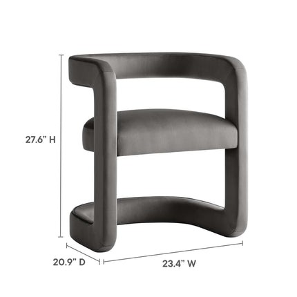 Modway EEI-6778 Winslow Performance Velvet Barrel Accent Chair Modway