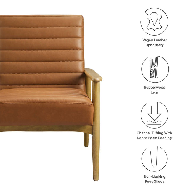 Modway EEI-6779 Jensen Vegan Leather Accent Chair Modway
