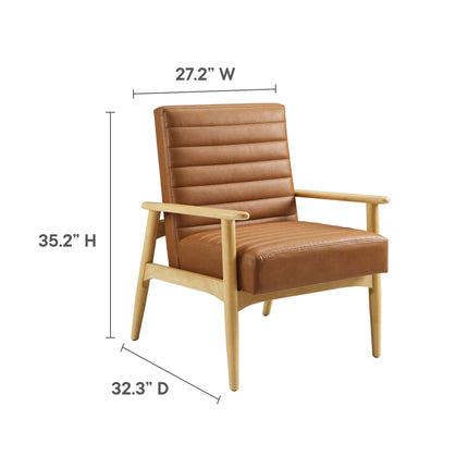 Modway EEI-6779 Jensen Vegan Leather Accent Chair Modway