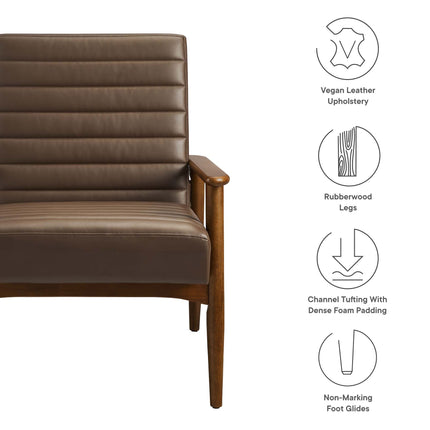 Modway EEI-6779 Jensen Vegan Leather Accent Chair Modway