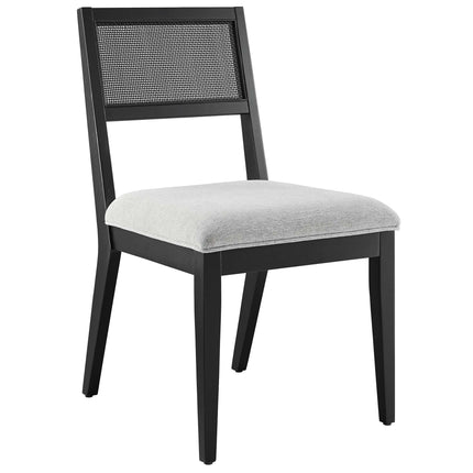 Modway EEI-6781 Nimba Faux Rattan Fabric Dining Chairs Set of 2 Modway