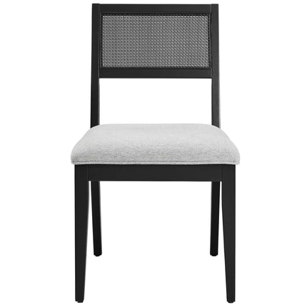 Modway EEI-6781 Nimba Faux Rattan Fabric Dining Chairs Set of 2 Modway