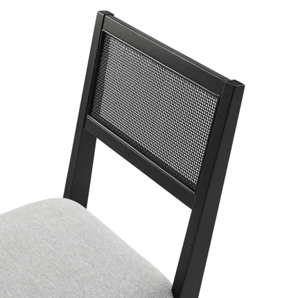 Modway EEI-6781 Nimba Faux Rattan Fabric Dining Chairs Set of 2 Modway