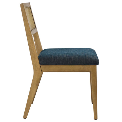Modway EEI-6781 Nimba Faux Rattan Fabric Dining Chairs Set of 2 Modway