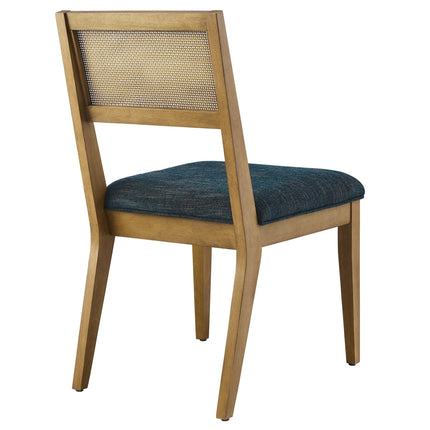 Modway EEI-6781 Nimba Faux Rattan Fabric Dining Chairs Set of 2 Modway