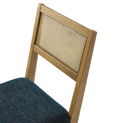 Modway EEI-6781 Nimba Faux Rattan Fabric Dining Chairs Set of 2 Modway