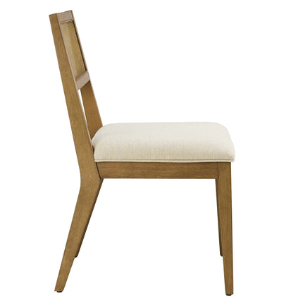 Modway EEI-6781 Nimba Faux Rattan Fabric Dining Chairs Set of 2 Modway