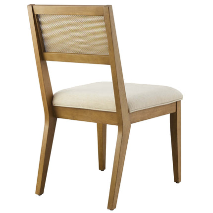 Modway EEI-6781 Nimba Faux Rattan Fabric Dining Chairs Set of 2 Modway