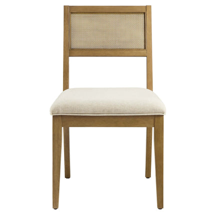 Modway EEI-6781 Nimba Faux Rattan Fabric Dining Chairs Set of 2 Modway