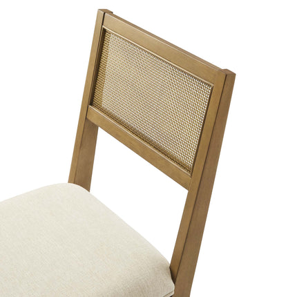 Modway EEI-6781 Nimba Faux Rattan Fabric Dining Chairs Set of 2 Modway