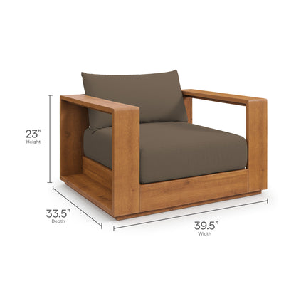 Modway EEI-6782 Tahoe Outdoor Patio Acacia Wood Chair - Plaza Home Decor