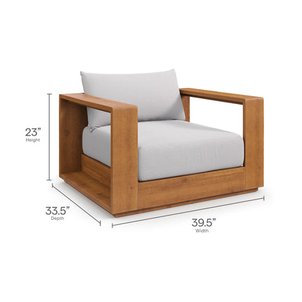Modway EEI-6782 Tahoe Outdoor Patio Acacia Wood Chair - Plaza Home Decor