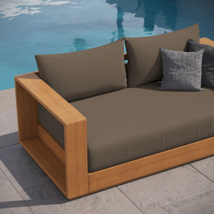 Modway EEI-6783 Tahoe Acacia Wood Outdoor Patio Acacia Wood Loveseat - Plaza Home Decor