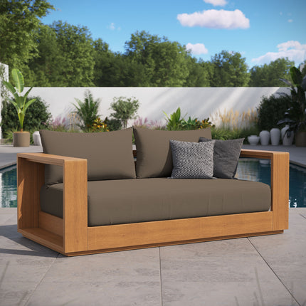 Modway EEI-6783 Tahoe Acacia Wood Outdoor Patio Acacia Wood Loveseat - Plaza Home Decor