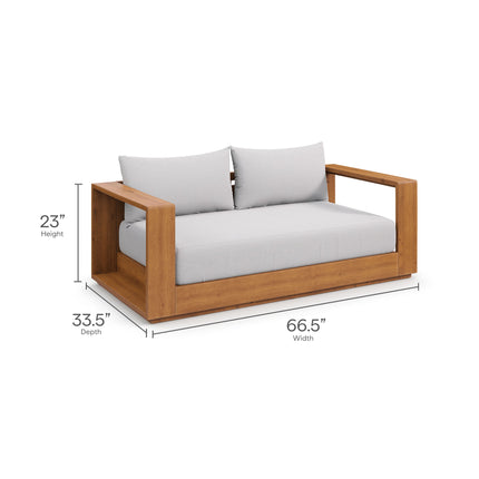 Modway EEI-6783 Tahoe Acacia Wood Outdoor Patio Acacia Wood Loveseat - Plaza Home Decor