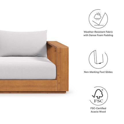 Modway EEI-6784 Tahoe Outdoor Patio Acacia Wood Sofa - Plaza Home Decor