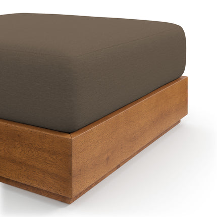 Modway EEI-6785 Tahoe Outdoor Patio Acacia Wood Ottoman - Plaza Home Decor