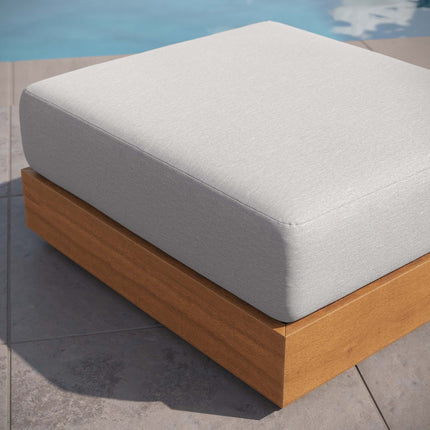Modway EEI-6785 Tahoe Outdoor Patio Acacia Wood Ottoman - Plaza Home Decor
