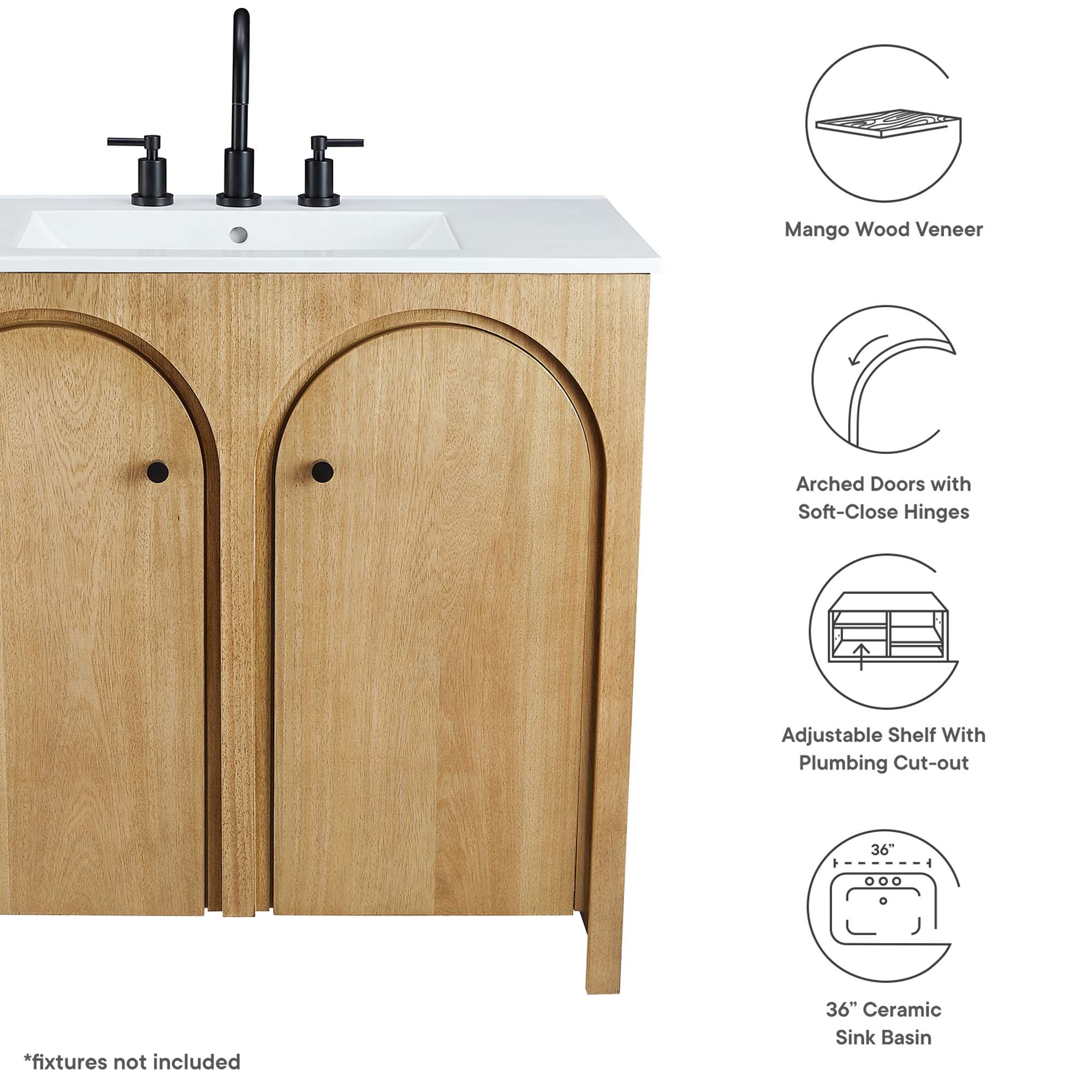 Modway EEI-6790 Appia 36" Bathroom Vanity Modway
