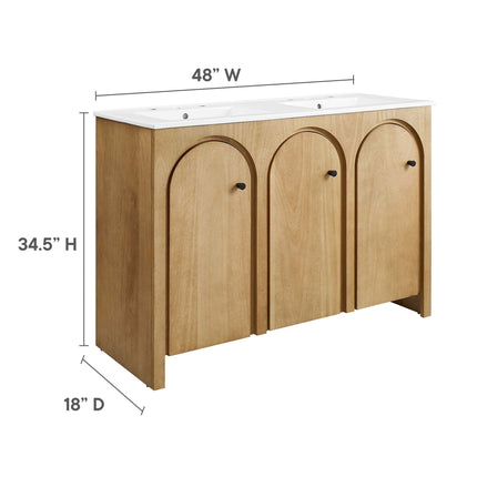 Modway EEI-6792 Appia 48" Double Sink Bathroom Vanity Modway