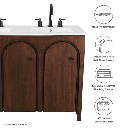 Modway EEI-6792 Appia 48" Double Sink Bathroom Vanity Modway