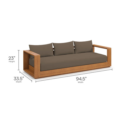 Modway EEI-6799 Tahoe 2-Piece Outdoor Patio Acacia Wood Sofa and Coffee Table Set - Plaza Home Decor