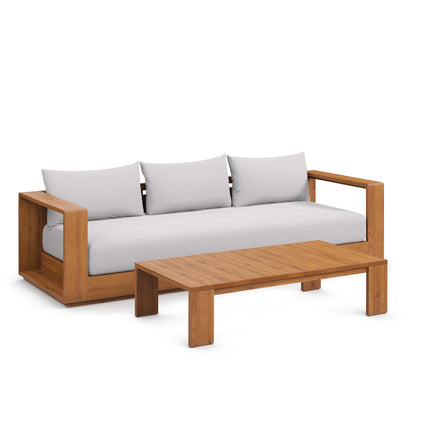 Modway EEI-6799 Tahoe 2-Piece Outdoor Patio Acacia Wood Sofa and Coffee Table Set - Plaza Home Decor