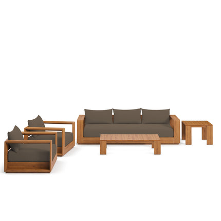 Modway EEI-6801 Tahoe 5-Piece Outdoor Patio Acacia Wood Furniture Set - Plaza Home Decor