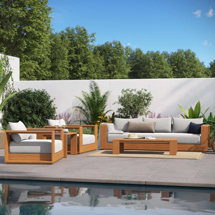 Modway EEI-6801 Tahoe 5-Piece Outdoor Patio Acacia Wood Furniture Set - Plaza Home Decor
