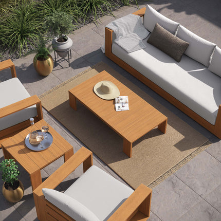 Modway EEI-6801 Tahoe 5-Piece Outdoor Patio Acacia Wood Furniture Set - Plaza Home Decor