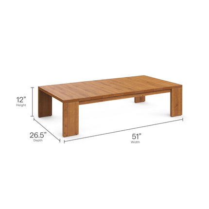 Modway EEI-6801 Tahoe 5-Piece Outdoor Patio Acacia Wood Furniture Set - Plaza Home Decor
