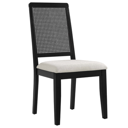 Modway EEI-6803 Arlo Faux Rattan and Wood Dining Side Chairs Set of 2 Modway