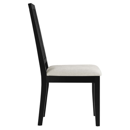 Modway EEI-6803 Arlo Faux Rattan and Wood Dining Side Chairs Set of 2 Modway