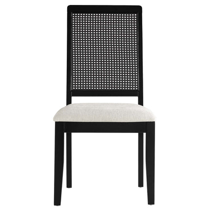Modway EEI-6803 Arlo Faux Rattan and Wood Dining Side Chairs Set of 2 Modway