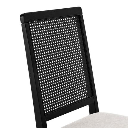Modway EEI-6803 Arlo Faux Rattan and Wood Dining Side Chairs Set of 2 Modway