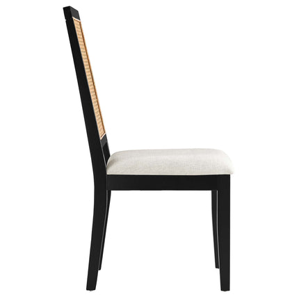 Modway EEI-6803 Arlo Faux Rattan and Wood Dining Side Chairs Set of 2 Modway